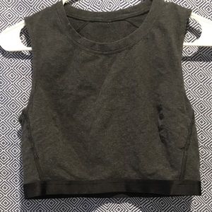 Lululemon dark grey crop top
